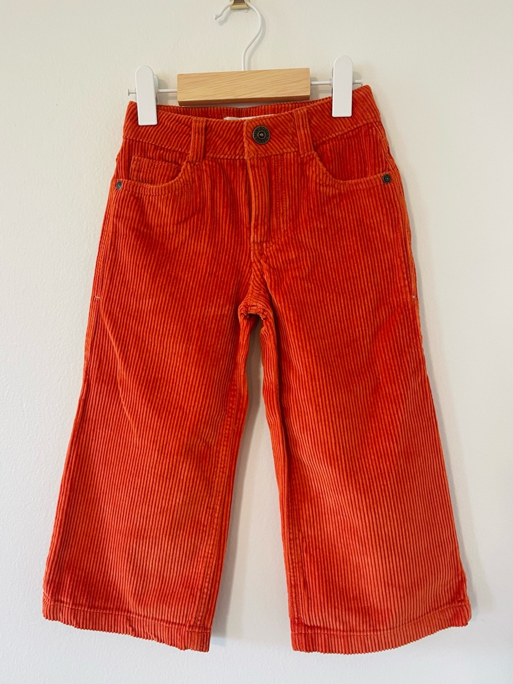 Mini Boden Corduroy Wide-Leg Pants - Burnt Orange